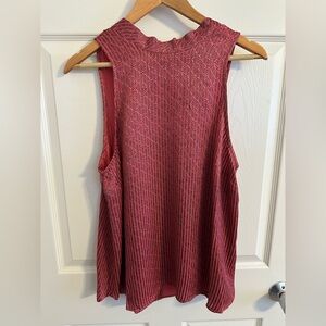 NWT Maeve Pink Tank Blouse Sz L